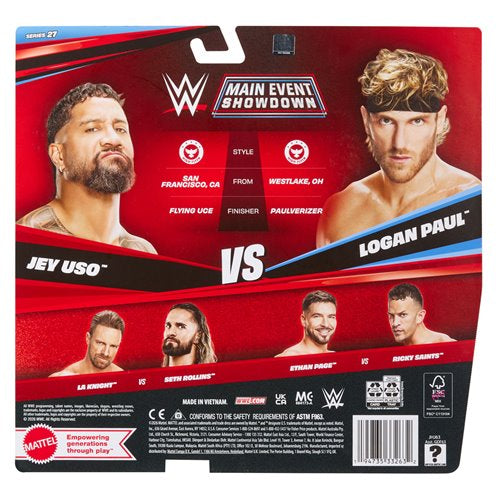 WWE Championship Showdown Series 27 Jey Uso Vs Logan Paul Action Figure 2-Pack