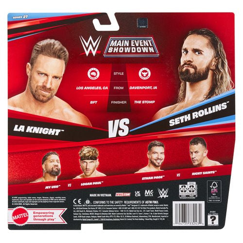 WWE Championship Showdown Series 27 Seth Rollins Vs La Knight Action Figure 2-Pack